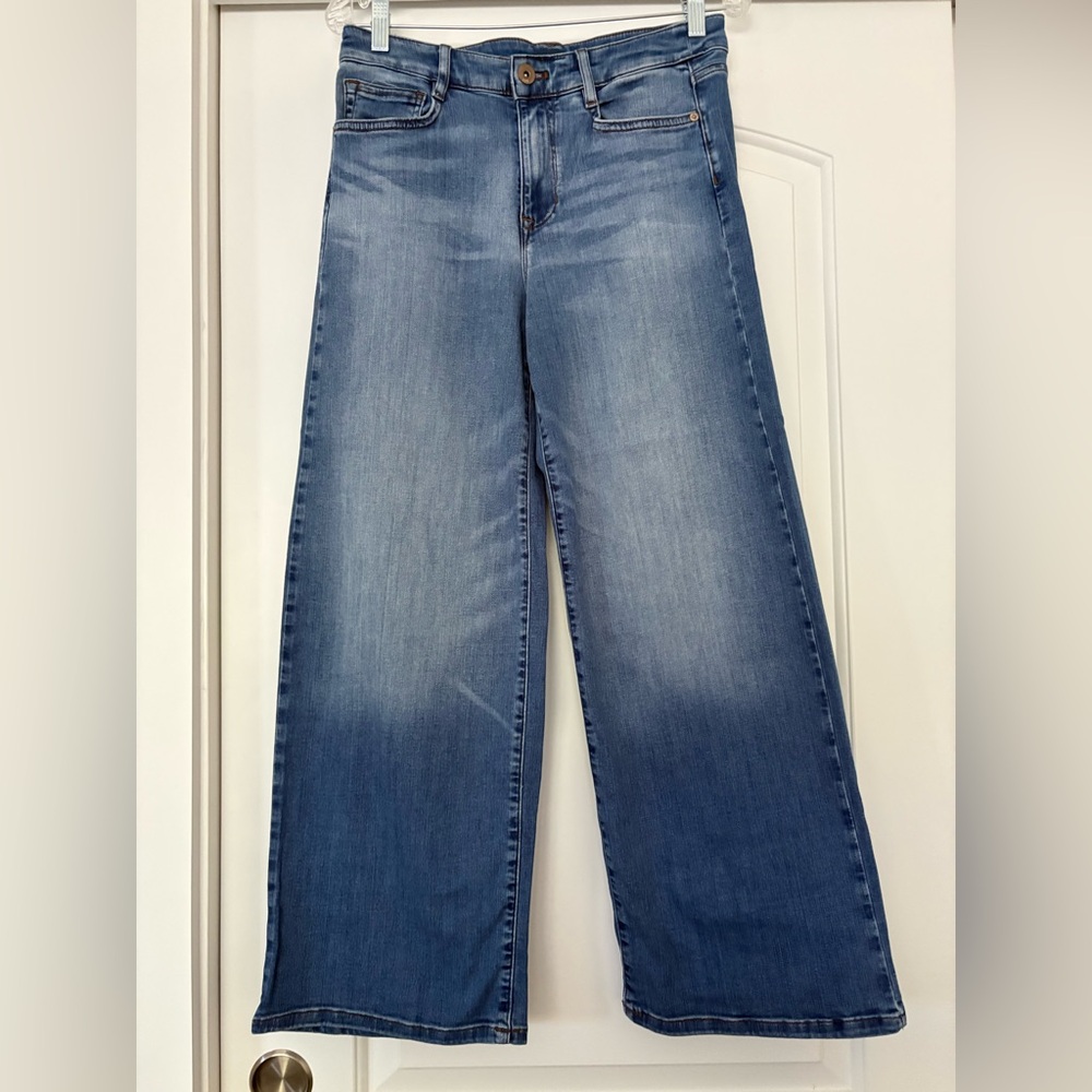 J. Jill Wide Leg Crop Blue Jeans